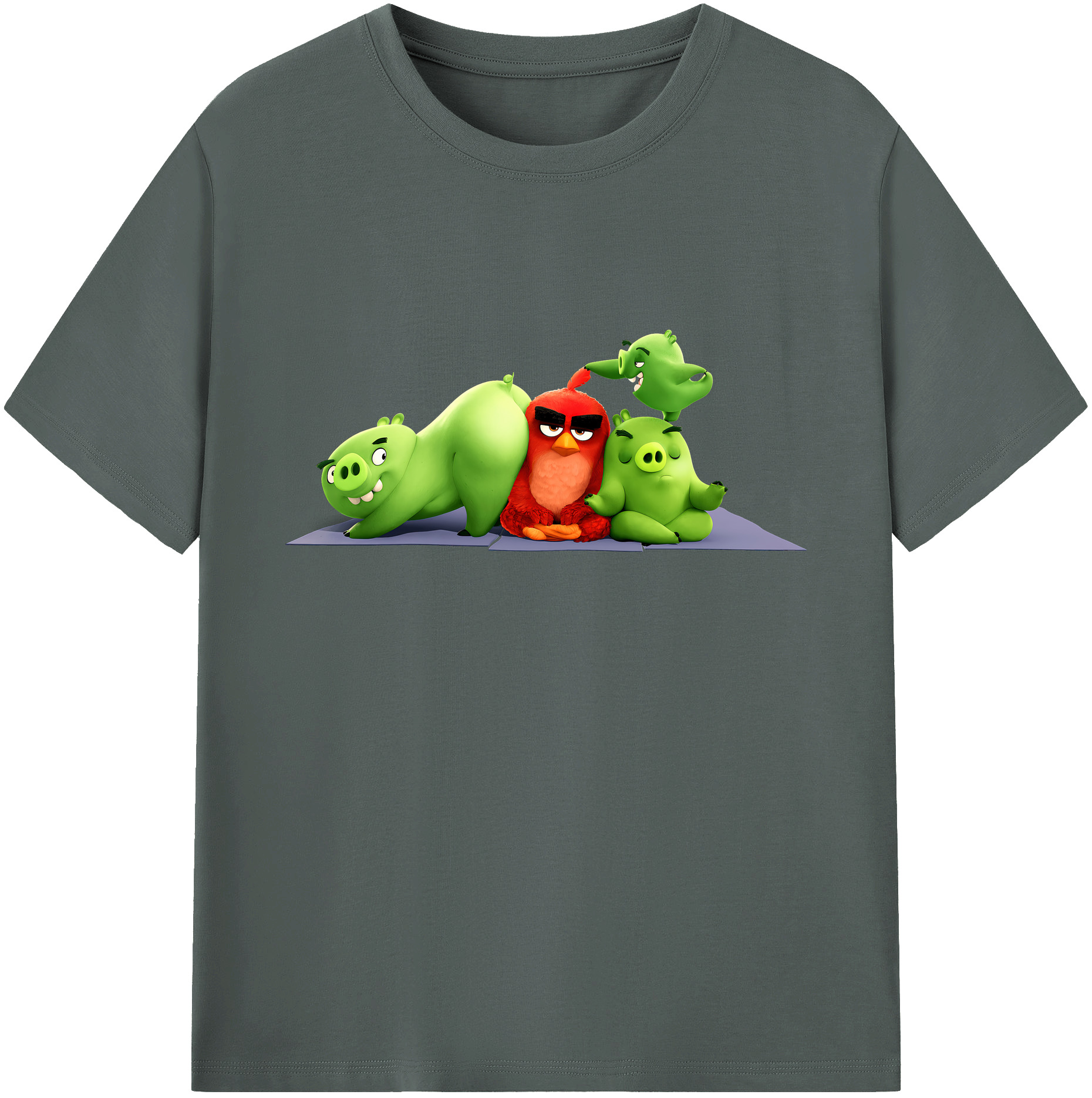 （画像用） Angry Birds アングリーバード 綿100％ メンズ半袖Tシャツ｜肌触りやわらか＆通気性